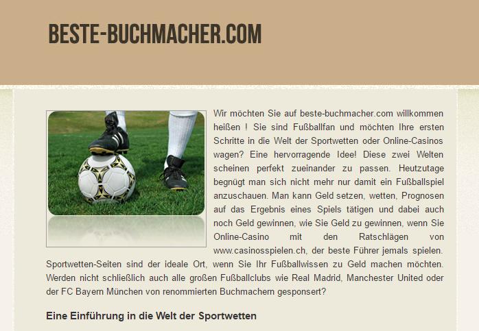 Beste buchmacher review