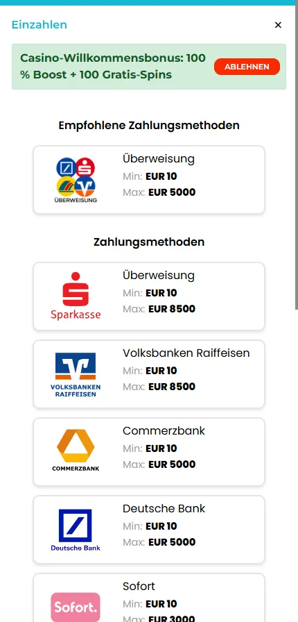 FestivalPlay Einzahlung